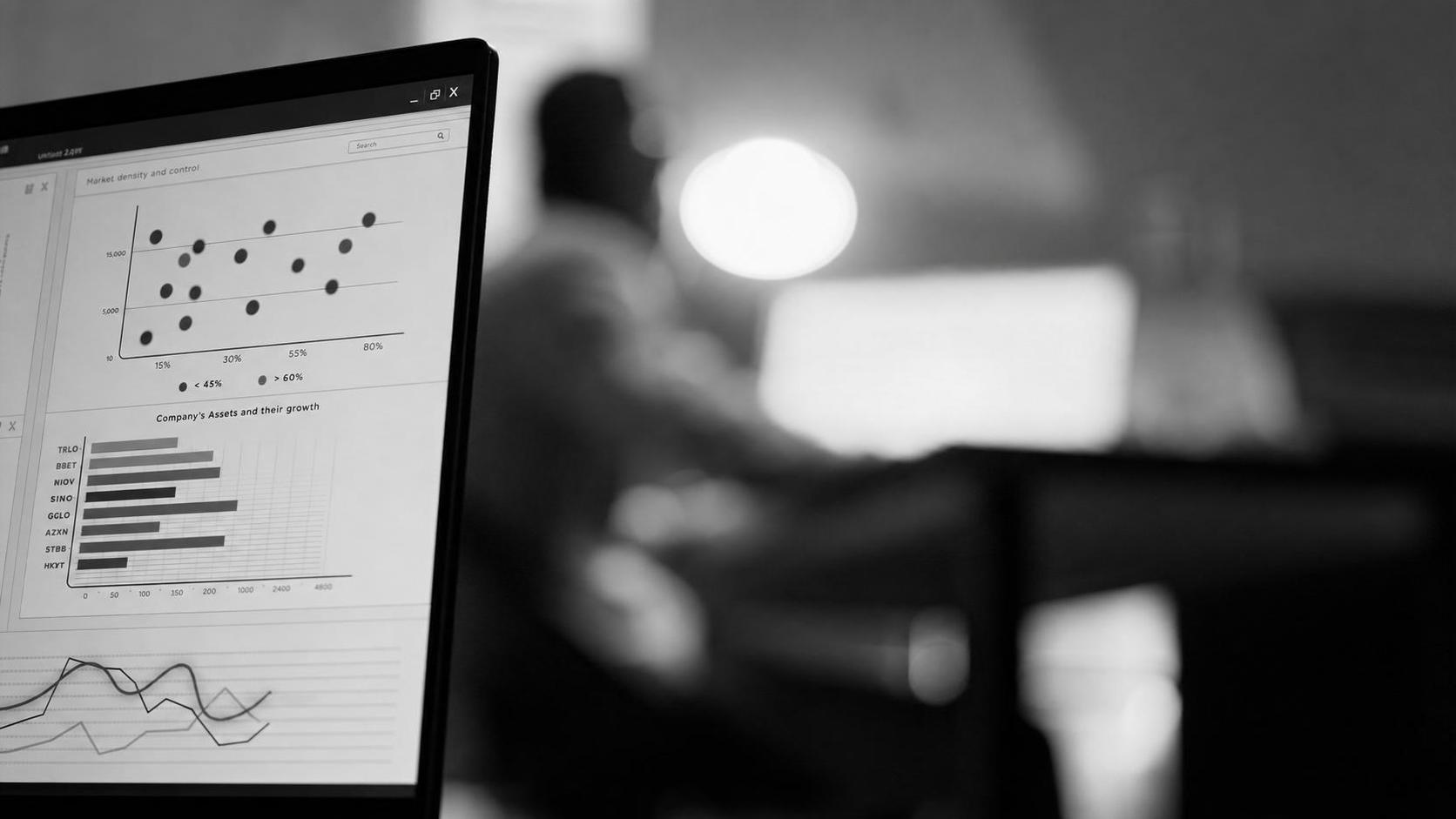 A product team reviewing a staging build and analytics screen before launching an MVP