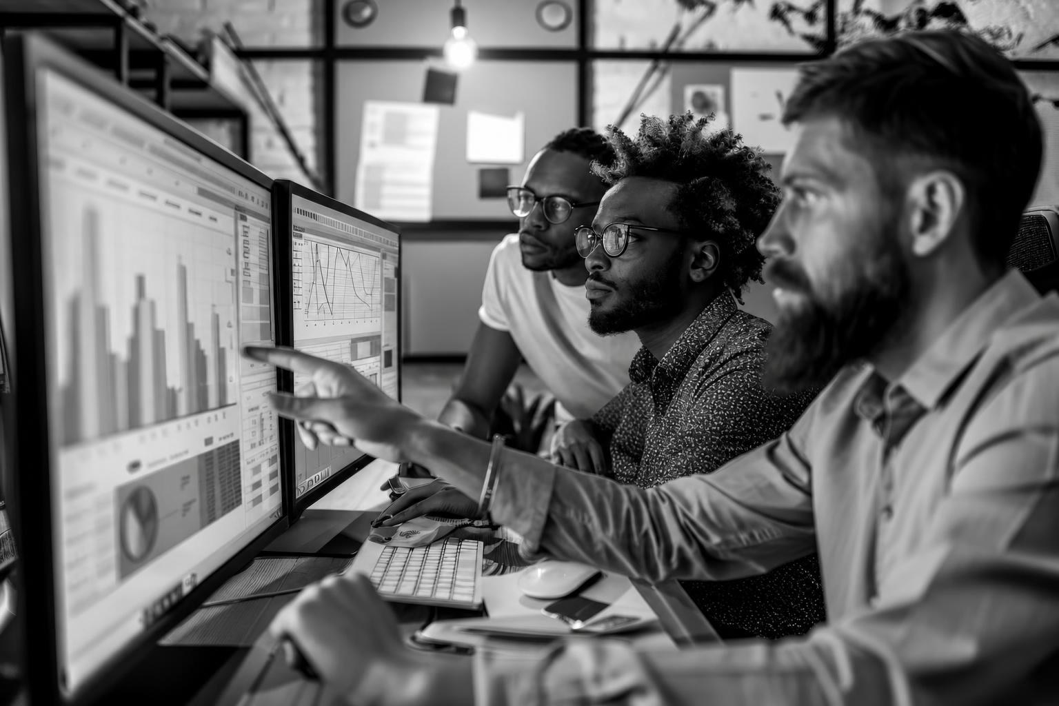 A founder reviewing launch metrics and user feedback on an analytics dashboard